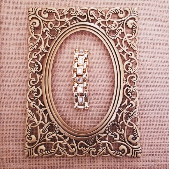 Anne Klein Gold Tone Square Link Bracelet - Picture 7 of 8